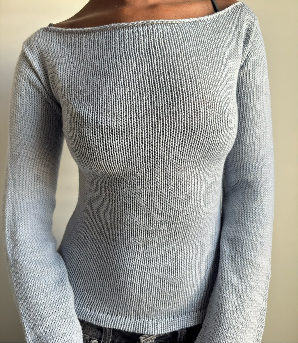 Steel Grey Knit Long Sleeve