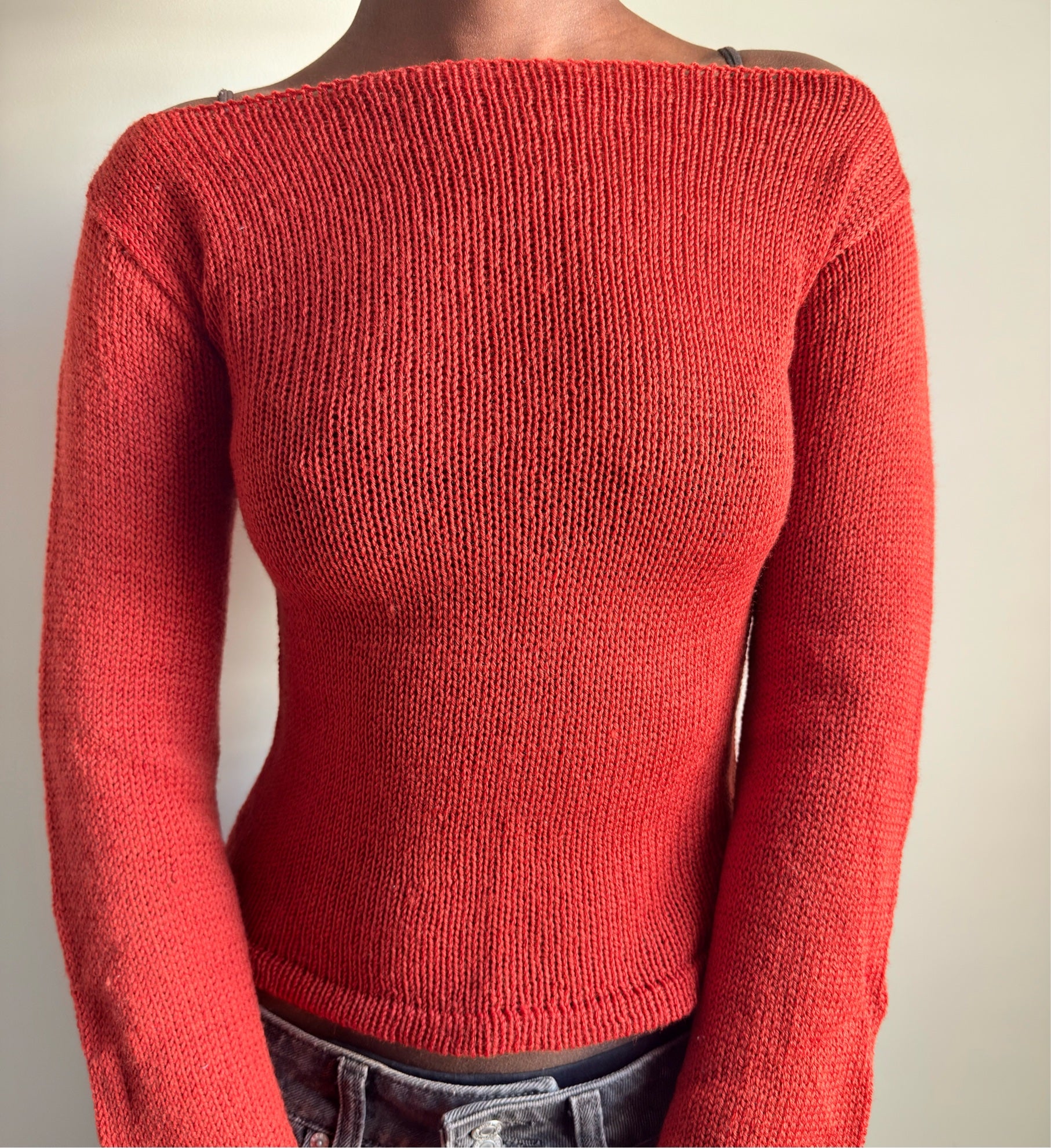 Blood Orange Knit Long Sleeve