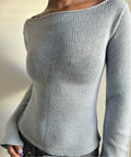 Steel Grey Knit Long Sleeve